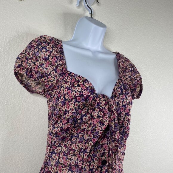 Vtg Workshop Clothing Women's Cottage Core Milkmaid Country Floral Dress Sz 7 - Picture 11 of 16